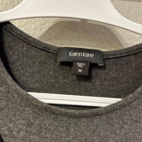 ❗️FINAL❗️Karen Kane Black and Gray Colorblock Long Sleeve Top Medium - Picture 3 of 5